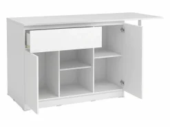 Vente-unique Isla Cocina|Isla de cocina con 2 puertas, 1 cajón y 2 estantes - - TUNORI