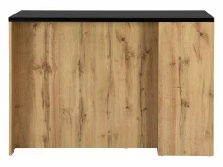 Vente-unique Isla de cocina con almacenaje - Negro y Natural - MEILI Negro / Color natural claro New