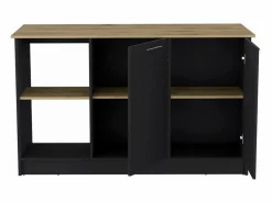 TuHome Isla Cocina|Isla de cocina Enebro en melamina con 2 puertas y 6 estantes , , 90 cm X 150 cm X 64 cm