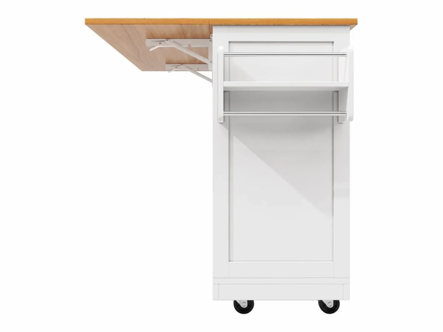 ModernLuxe Isla Cocina|Isla de cocina móvil 140×70×93,5 cm - 2 cajones y 4 puertas - encimera extensible - estantes ajustables -