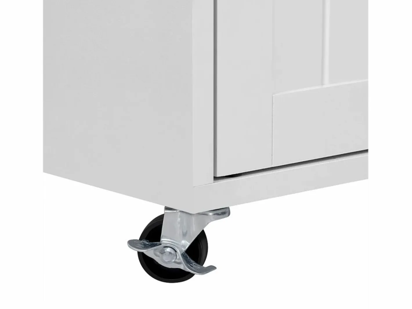 Isla Cocina|Isla de cocina móvil blanca - Carrito de cocina con 4 puertas y 2 cajones - tablero de madera extensible y especiero
