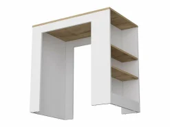 Isla de cocina Portree en melamina 3 estantes y almacenamiento abierto , 91.28 cm X 92 cm X 59 cm ,^TuHome Sale