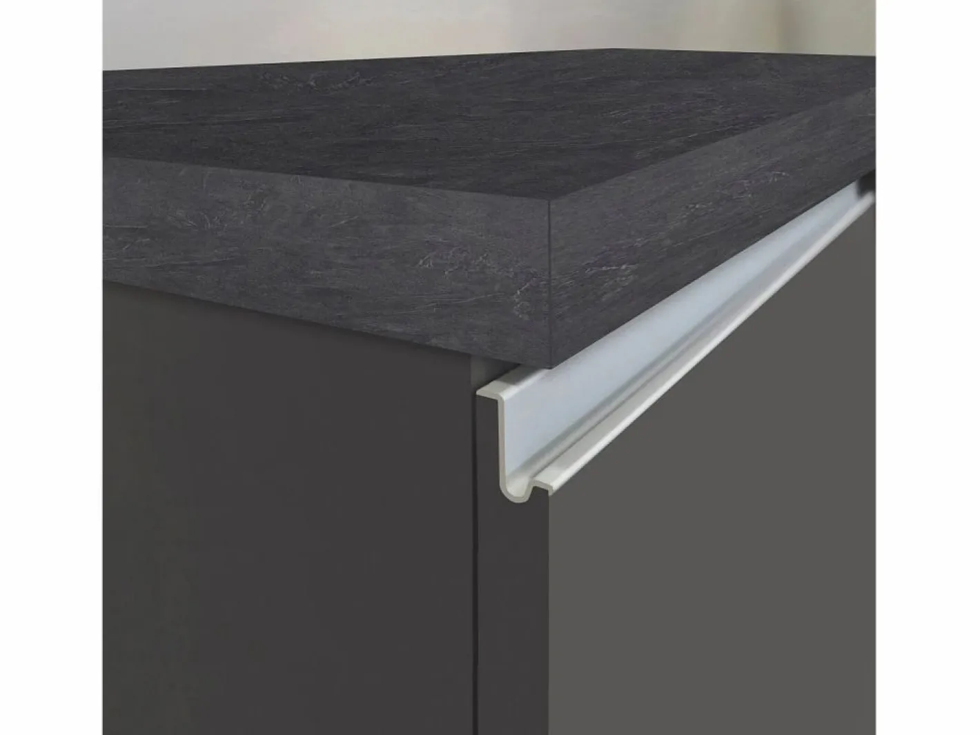 Isla de cocina Sole con 2 puertas en antracita mate/report 160x90x90 cm^ Hot
