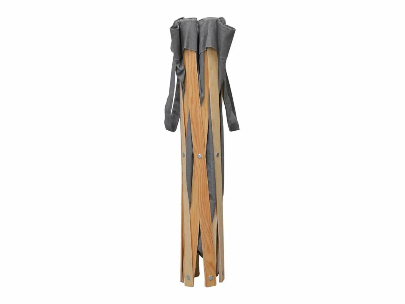 Garden Furniture Jace Cesto para colada plegable madera y tela Gris Hot