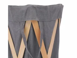 Garden Furniture Jace Cesto para colada plegable madera y tela Gris Hot