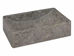 Garden Furniture Jacques-Didier-Paul Lavabo de mármol con brillo 45x30x12 cm Gris Clearance
