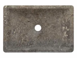 Garden Furniture Jacques-Didier-Paul Lavabo de mármol con brillo 45x30x12 cm Gris Clearance