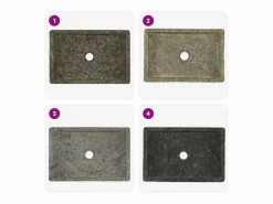 Garden Furniture Jacques-Didier-Paul Lavabo de mármol con brillo 45x30x12 cm Gris Clearance