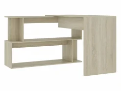Jakobstad Escritorio de esquina contrachapada color roble 200x50x76 cm^Garden Furniture Sale