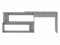 Garden Furniture Escritorio Rinconero|Jakobstad Escritorio de esquina contrachapada hormigón 200x50x76 cm