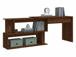 Garden Furniture Escritorio Rinconero|Jakobstad Escritorio esquina madera contrachapada color roble 200x50x76cm