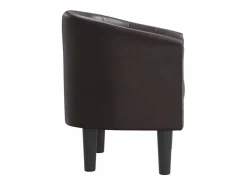 Garden Furniture Sillón Estilo Cabriolet|Jalkar Sillón cuero sintético marrón