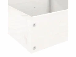 Clicnbuy Jardinera 4 niveles madera maciza pino blanca 106x104,5x36 cm Blanco Outlet