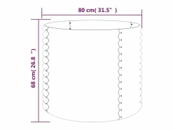Jardinera acero con recubrimiento polvo antracita 80x80x68 cm^Clicnbuy Hot