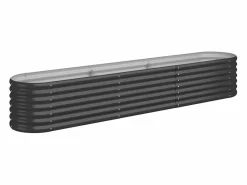 Clicnbuy Jardinera|Jardinera acero con recubrimiento polvo antracita 224x40x36 cm