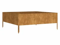 Clicnbuy Jardinera acero corten 100x100x41 cm Marru00f3n Outlet