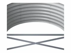 Clicnbuy Jardinera|Jardinera arriate acero recubierto polvo antracita 224x80x36 cm
