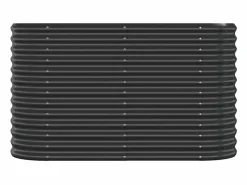Clicnbuy Jardinera|Jardinera arriate acero recubierto polvo antracita 114x40x68 cm