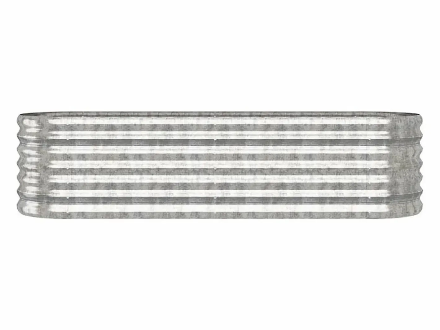 Clicnbuy Jardinera arriate acero recubrimiento polvo plata 152x40x36 cm Plateado Outlet