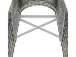 Clicnbuy Jardinera arriate acero recubrimiento polvo plata 152x40x36 cm Plateado Outlet