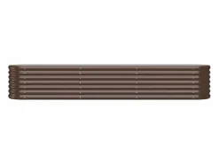 Clicnbuy Jardinera|Jardinera arriate acero recubrimiento polvo marrón 224x40x36 cm