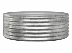 Clicnbuy Jardinera arriate acero recubrimiento polvo gris 100x100x36 cm Plateado New