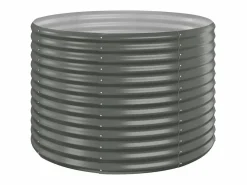 Clicnbuy Jardinera arriate acero recubrimiento polvo 100x100x68 cm Gris Discount
