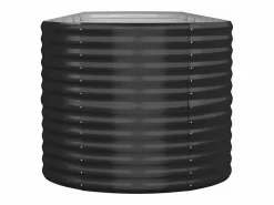 Jardinera arriate acero recubierto polvo antracita 440x80x68 cm^Clicnbuy Clearance