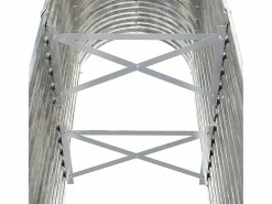 Clicnbuy Jardinera arriate acero recubrimiento polvo plata 114x40x68 cm Plateado New