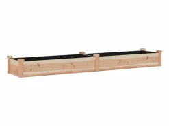 Jardinera arriate con forro madera maciza abeto 240x45x25 cm^Clicnbuy New