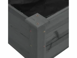 Clicnbuy Jardinera|Jardinera arriate forro madera maciza abeto marrón 120x120x25cm