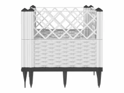 Jardinera con clavijas PP 43,5x43,5x43,5 cm^Clicnbuy Outlet