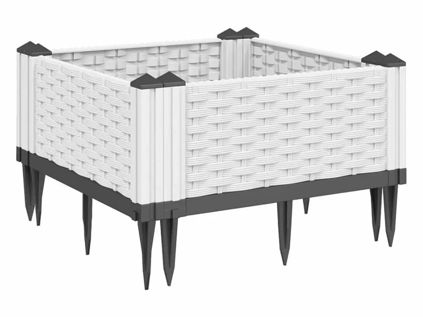 Clicnbuy Jardinera|Jardinera con clavijas PP 42,5x42,5x28,5 cm