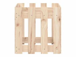 Jardinera con diseño de valla madera maciza de pino 40x40x40 cm^Clicnbuy Online