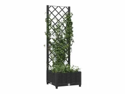 Clicnbuy Jardinera|Jardinera con enrejado PP 40x40x121,5 cm