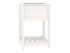 Clicnbuy Jardinera|Jardinera con estante madera maciza de pino 54x54x81 cm