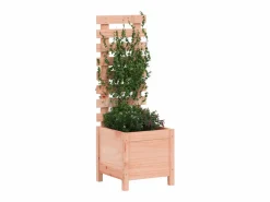 Clicnbuy Jardinera|Jardinera con estantería madera maciza Douglas 39x39,5x114 cm