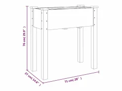 Clicnbuy Jardinera|Jardinera con forro interior madera abeto 71x37x76 cm