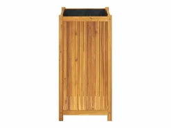 Clicnbuy Jardinera|Jardinera con forro madera maciza de acacia 50x50x100 cm