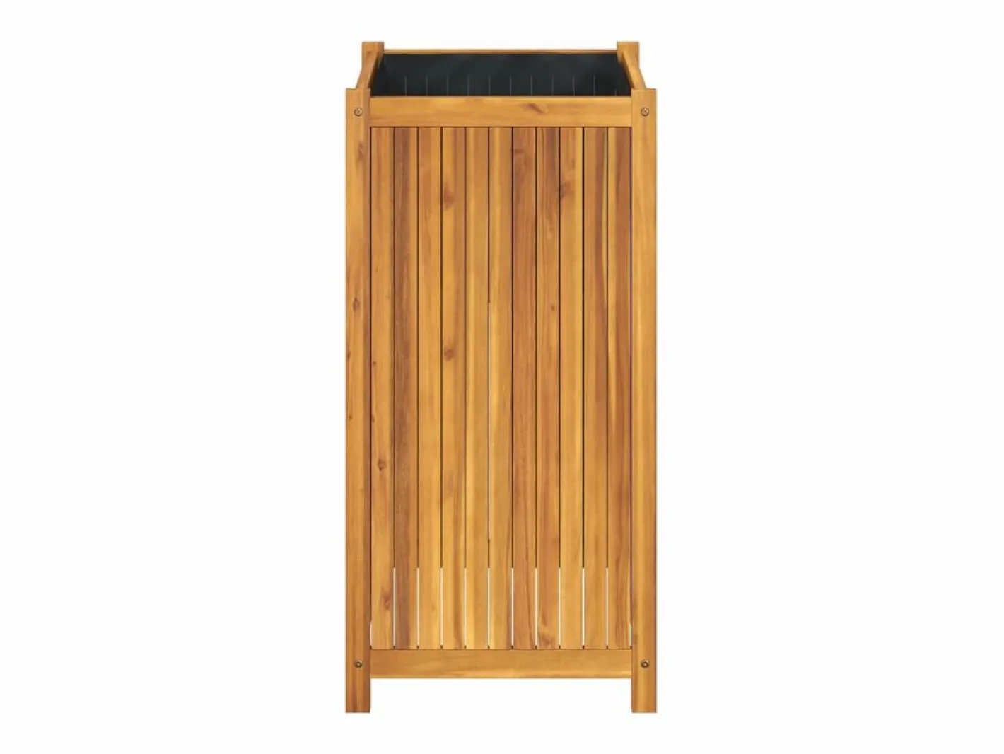 Clicnbuy Jardinera|Jardinera con forro madera maciza de acacia 50x50x100 cm