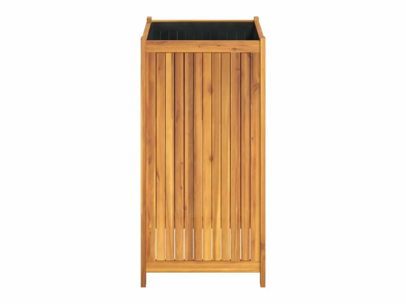 Clicnbuy Jardinera|Jardinera con forro madera maciza de acacia 50x50x100 cm