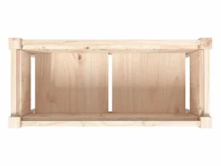 Clicnbuy Jardinera con patas madera maciza de pino 70x31x70 cm Marru00f3n