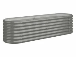 Clicnbuy Jardinera de acero con recubrimiento en polvo 152x40x36cm Gris Best