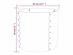 Jardinera de acero con recubrimiento en polvo 40x40x36 cm^Clicnbuy