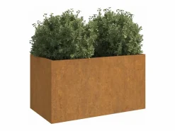 Jardinera de acero corten 62x40x39 cm^Clicnbuy Online