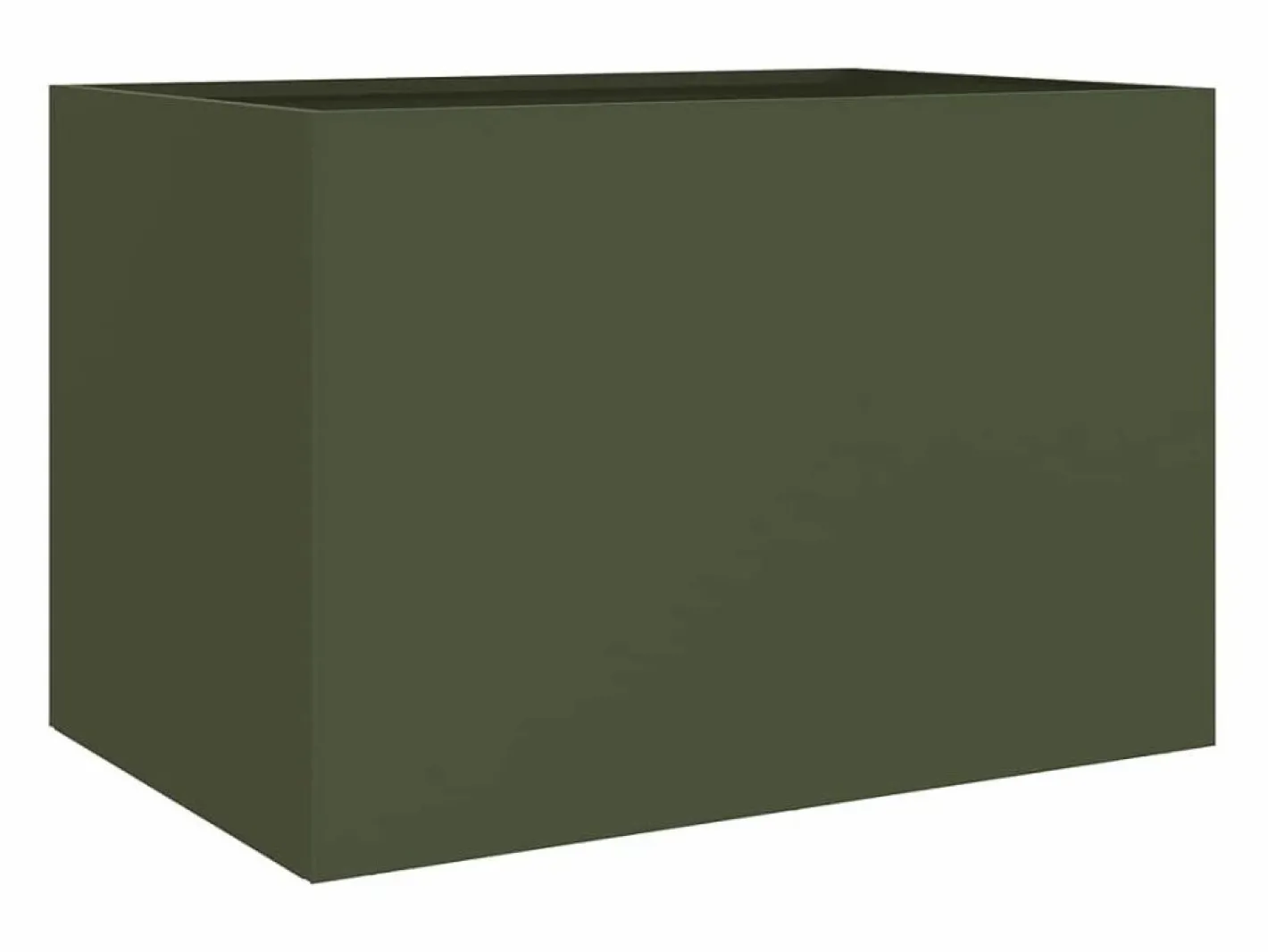 Jardinera de acero laminado en frío oliva 62x47x46 cm^Clicnbuy Sale