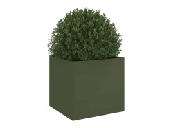 Clicnbuy Jardinera|Jardinera de acero laminado en frío oliva 49x47x46 cm