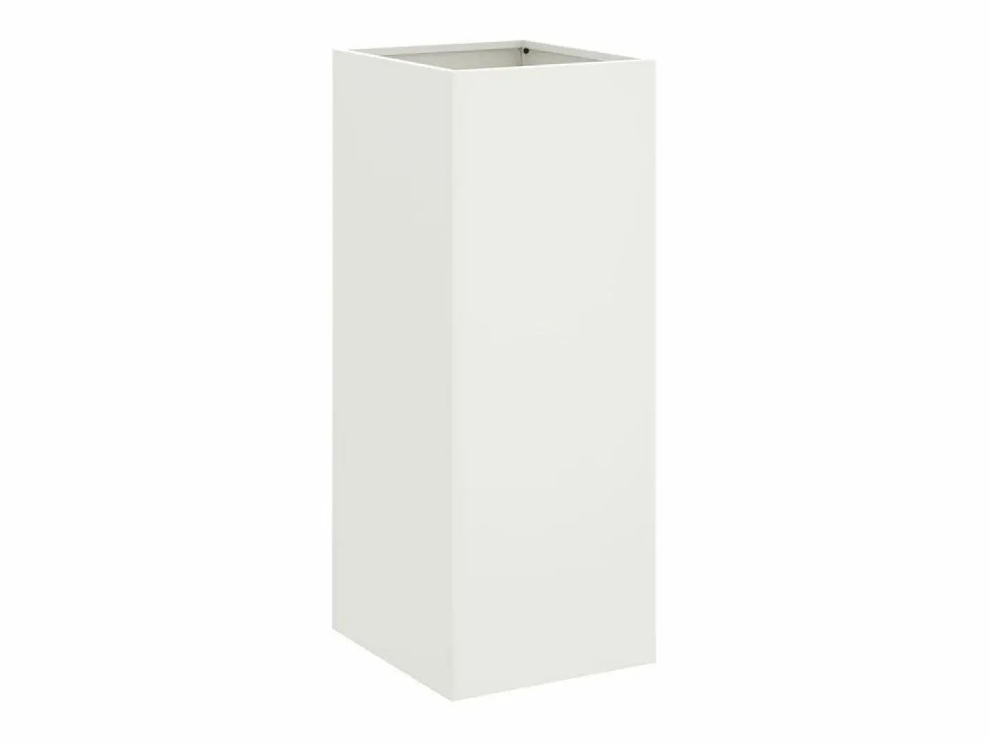 Clicnbuy Jardinera de acero laminado en frío 32x27,5x75 cm Blanco