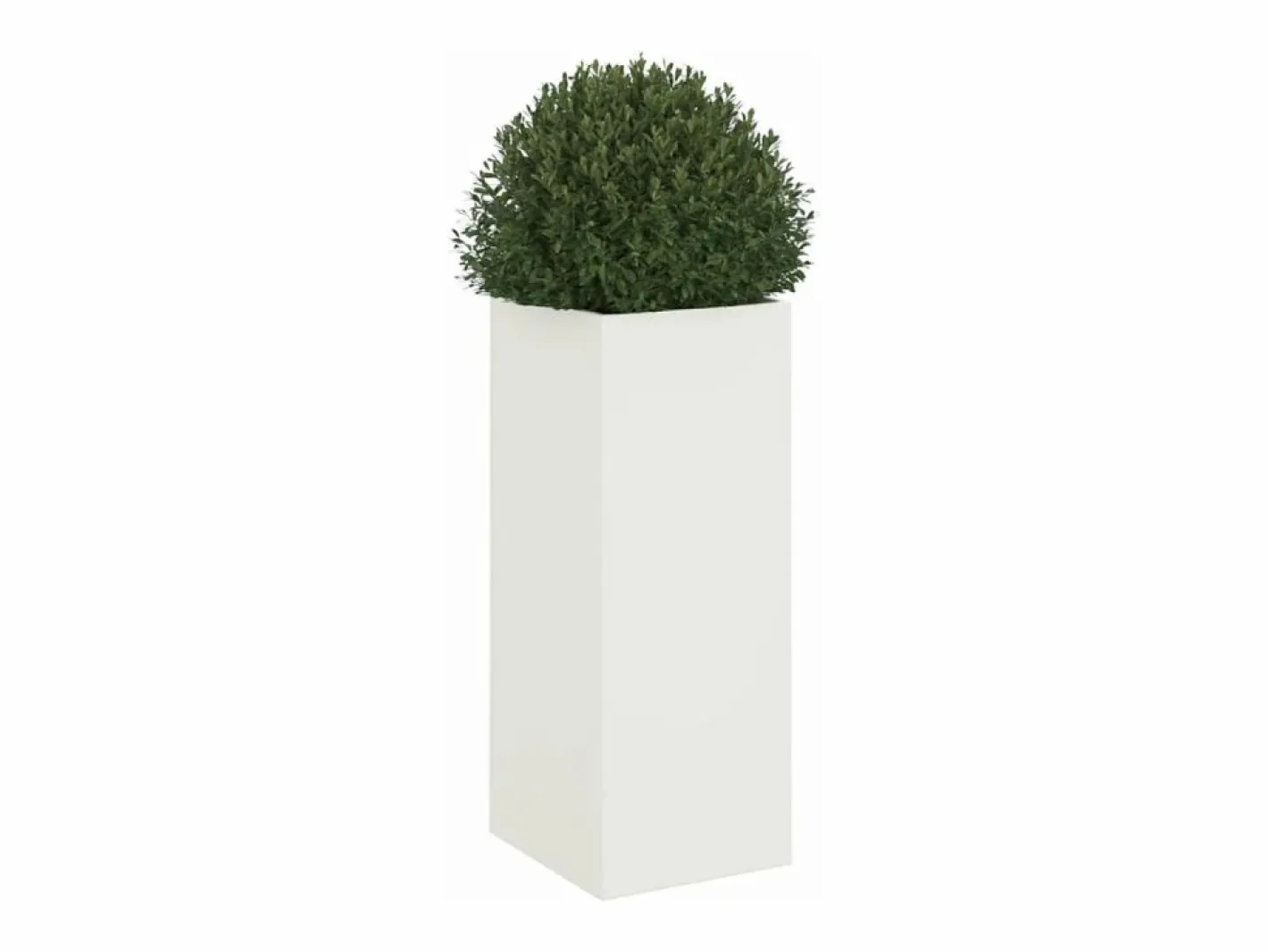 Clicnbuy Jardinera de acero laminado en frío 32x27,5x75 cm Blanco