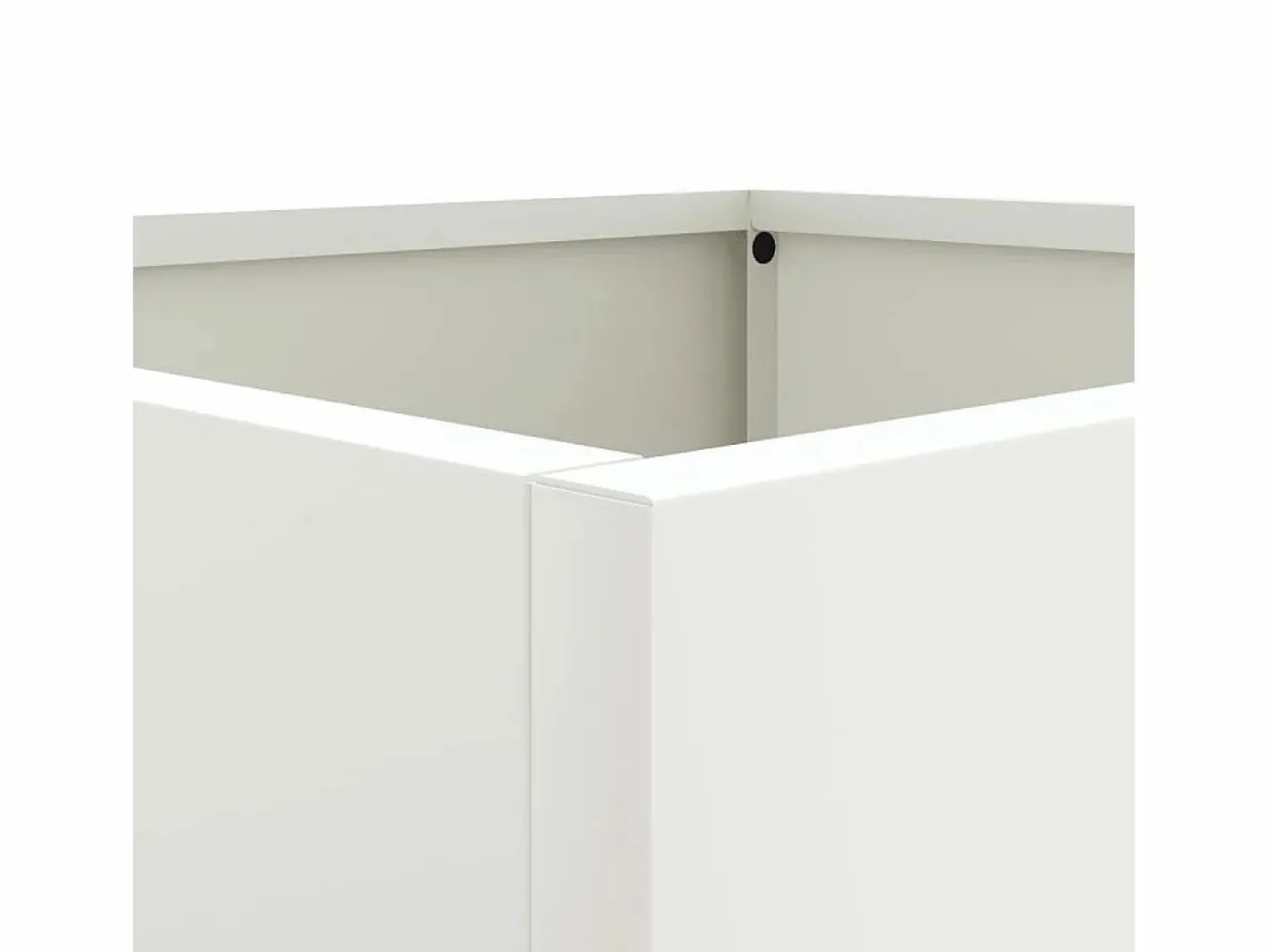 Clicnbuy Jardinera de acero laminado en frío 32x27,5x75 cm Blanco